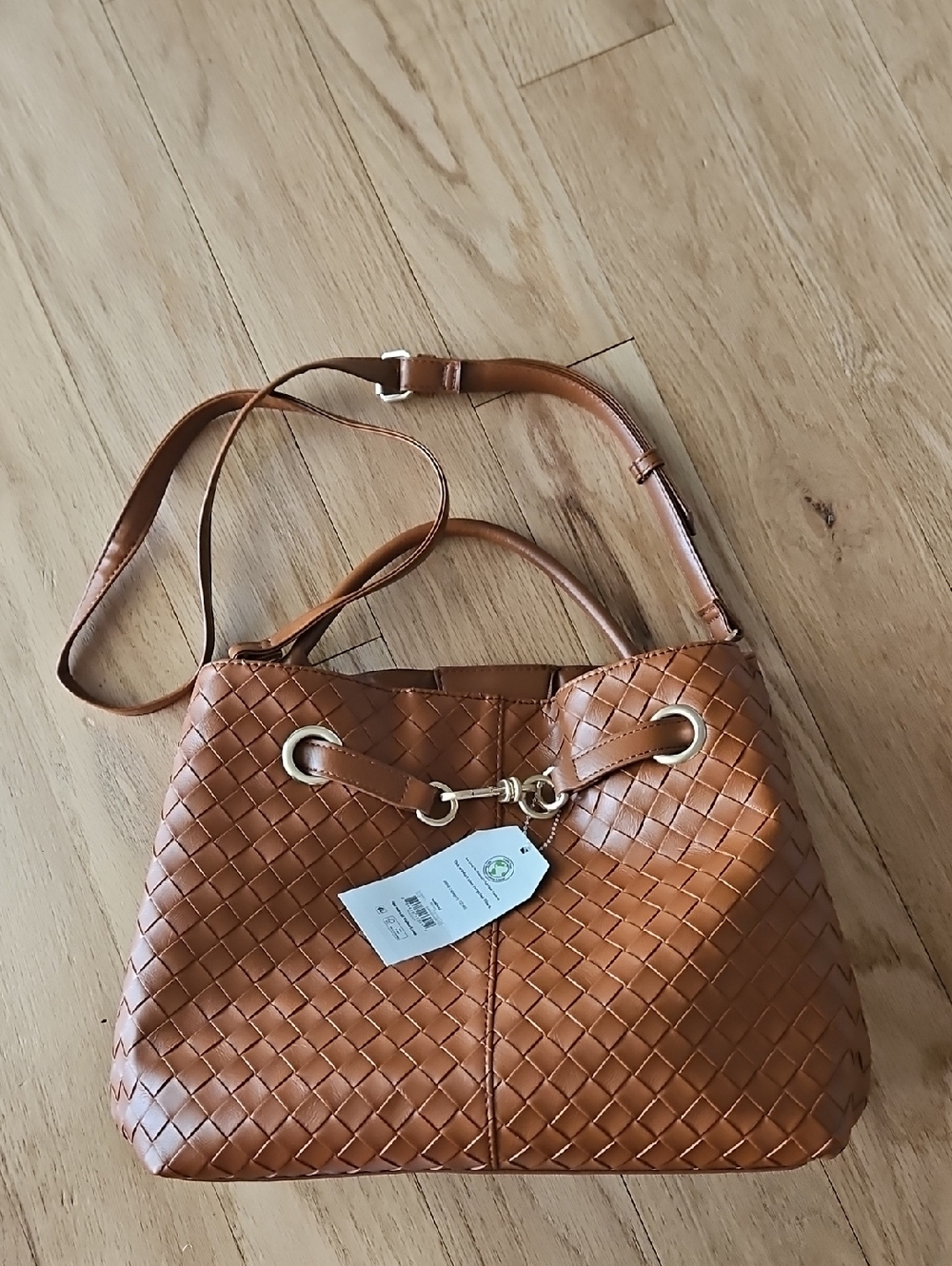 NWT! Time And Tru Hazel Satchel Bag Cognac Color